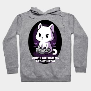 Don't bother me right row !  Cute funny cat gaming animal lover quote artwork Hoodie